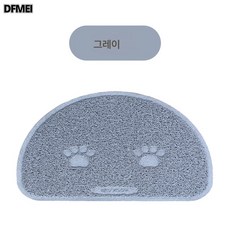 고양이 모래매트 반출방지필터 고양이 모래튀김방지 고양이 화장실매트 발매트 오버사이즈 고양이매트 모래떨림매트, 라이트 그레이, 1개