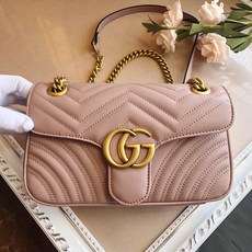 (구찌-GG) GG 마몬트 숄더백 핑크 26cm