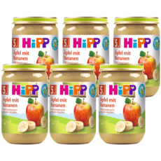 HiPP 힙 오가닉 애플 앤 바나나 6병 세트 190g, 6개