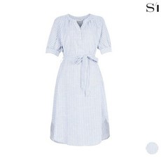 씨 차이나넥 스트라이프 벨티드 원피스 SXOAF2547