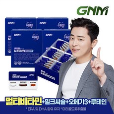 멀티비타민+밀크씨슬+루테인+오메가3/GNM 올인원 뉴트리션 4박스, 4개, 단품, 30정