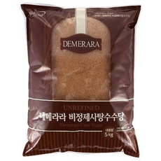 에코시드 데메라라 비정제 사탕수수당, 5kg, 2개