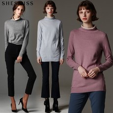 쉬즈미스 쉬즈미스(SHESMISS) 도로시 앙고라 이중 터틀넥 니트 (택가격:108000원)