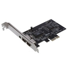 PCI Express x1 PCI E FireWire 1394a IEEE1394 컨트롤러 카드 데스크탑 용 3 포트|추가 카드|, 1개, Black, 단일