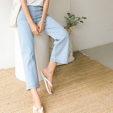 반하이 히든밴딩 와이드 일자 연청 중청 데님통청바지