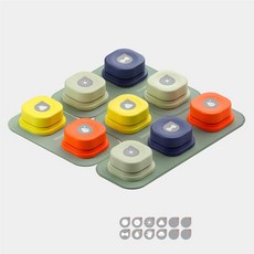  강아지 녹음 훈련 벨 교육용 훈련용 간식 말하는 펫 버튼 의사소통, 펫버튼 9팩+그레이패드 