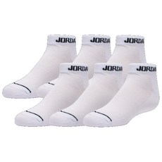 Jordan Jumpman No-Show 6 Pack Socks - Boys' Size 5Y-7Y/ 조던 점프맨 노쇼 6 팩 양말 - 남아 사이즈 5Y-7Y/9-11 (양말 사이즈