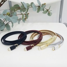 치콘 소가죽 클립 벨트 데일리 슬림 밸트