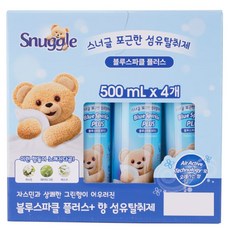 스너글 블루스파클플러스 섬유탈취제 (500ml x4입), 500ml, 4개
