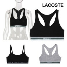 라코스테언더웨어 LACOSTE 언더웨어 여자속옷 브라렛 블랙/그레이 3종택1