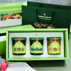 [자연맛남] 프랑스 유기농잼 선물세트 (딸기/블루베리/오렌지), 3개, 350g