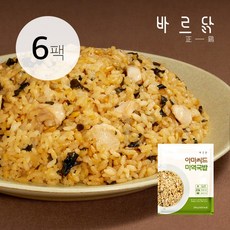 바르닭 닭가슴살 곤약볶음밥 아마씨드&미역국밥, 250g, 6팩