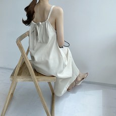 민소매린넨원피스
