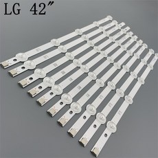 새로운 키트 10 PCS R1 L1 R2 L2 LED 스트립 교체 LC420DUE 42LN5400 6916L 1385A 6916L 1386A 6916L 1387A 6916L 1, 단일, 1개, 러시아