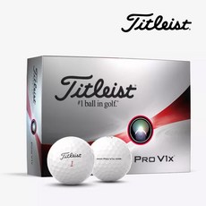 [타이틀리스트](선물포장)PRO V1X 4피스 골프공 프로브이원엑스, 1개, 화이트, 12구 - 프로브이원