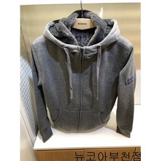 에드윈 남녀공용 보들보들 밍크털 후드 집업 소매안감 기모 안감 뭉침없음 따뜻 포근 럭셜 밍크후드집업 HTE989 스모크