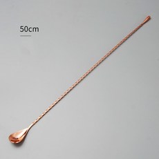 롱 티스푼 머들러 바텐더 칵테일 실버 골드 롱스푼 홈카페 30cm 40cm 50cm, 09 50cm-로즈골드, 1개