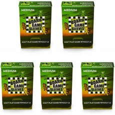 5팩 Arcane Tinmen Non-Glare Board 게임 슬리브 50 ct 중형 카드 슬리브 밸류 번들!:, 단일옵션