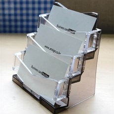 유쎌몰 아이홀더(명함 3단) 명함꽃이 브로슈어꽂이, 검정