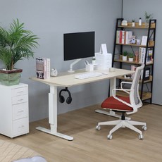 어플연동 전동식 원격 작동 커스터마이징 1500mm 핏쳐 모션데스크 S1, 다크월넛-블랙