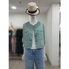 SI 세이브존04 린넨 트위드 크롭 자켓 SIJ1121530GRP