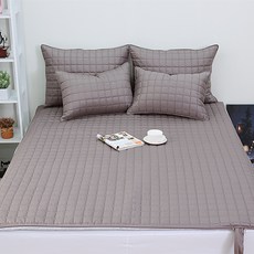 아이닉스 순면 누빔 온수매트커버(호스커버포함), 다크브라운(호스커버포함)