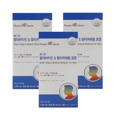 30대남자영양제 멀티비타민앤미네랄 포맨 종합비타민 캐나다산 90정 3박스, 단일상품, 단일상품