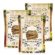 푸른들판 국내산 슬라이스 영지버섯 영지 차 절단 건조 말린것, 3개, 300g