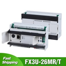 AMSAMOTION plc는 이더넷 포트 프로그래머블 컨트롤러가있는 Mitsubishi PLC FX3U 26MR/T FX3U 48MR 아날로그 컨트롤러 보드를 대체합니다.|데이, 단일, 1개, AMX-FX3U-26MR