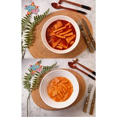 썸떡SET 국물떡볶이(1EA)+로제맛 크림떡볶이(1EA) 캠핑 집들이 밀키트 즉석간편조리 매콤한 밀떡볶이 맛집 여행 야식, LEVEL1.맛있게 매운맛