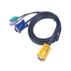 ATEN PS2 KVM Cable - SPHD15 to VGA and PS2 2L5203P (10 Feet) ATEN PS2 KVM 케이블-SPHD15-VGA 및 PS2 2L520, 1