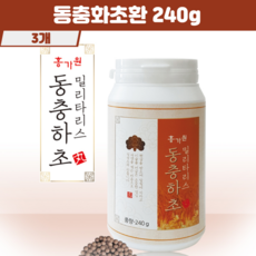 먹기편한 환 국내산 밀리타리스 동충하초환 아데노신 베타글루칸 코디세핀 동충화초 영지버섯 산수유 함유, 3개, 환타입*240g