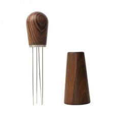 침칠봉 Bear Four-needle 커피 탬퍼 나무 시트 에스프레소 머신 천 파우더 니들 디스트리뷰터 레벨러 툴, A, 1개