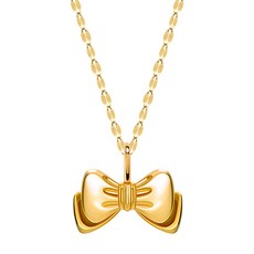  [골드팡] 18k 통통리본 목걸이 (당일도착) 여성 데일리 여자발레코어 볼륨통통 우정 생일 기념일 여자친구 커플템 행운주얼리 미니금리본 할로우 정품전체18k 