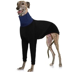IECOii 그레이하운드 강아지용 스웨터 강아지 터틀넥 스웨터 Saluki Lurcher 겨울 코트 따뜻한 휘펫 플리스 스웨트셔츠 가을 겨울 의상 이탈리아 그레이하운드 파자마, 블랙, X-Small(Chest:22.05''/Back:18., 1개