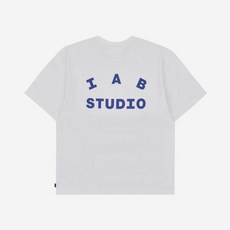 [정품 보증] 아이앱 스튜디오 티셔츠 화이트 네이비 - 22FW IAB Studio T-Shirt White Navy - 22FW