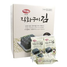 마마 직화구이김 서천김 조미김 도시락김 맛있는 고소한 불맛김 1BOX(32봉), 1BOX