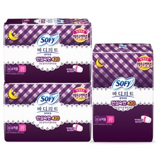 쏘피 바디피트 볼록맞춤 안심숙면 420 슈퍼롱, 3개