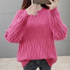 무드무드 물결 웨이브 꼬임 니트
