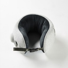 컴먼저니 에어 펌프 목베개 담요, 그레이