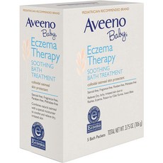 Aveeno Baby 아비노 베이비 Eczema Therapy 엑지마 테라피 수딩 바스 트리트먼트 5회용 106g Soothing Bath Treatment, 1개
