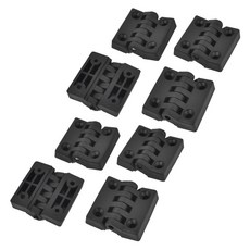 캐비닛 도어용 경첩 강화 플라스틱 40x40mm 8 개, [01] Black, 8개