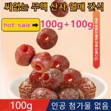 [1+1/2+2]산사나무열매 씨없는 무핵 산사 열매 간식100g 6분의 시쿨시쿨&4분의 달곰달곱적당한 새콤달콤