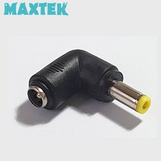 [MAXTEK] DC전원 to DC전원 M/F 변환젠더 90도 꺽임 입력:외경5.5 / 내경2.1 출력:외경5.5 / 내경2.5 [MT328], 1개