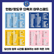 [놀이훈련소] [단축키 마우스패드], 분홍, 1개