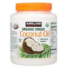 Kirkland Signature Organic Virgin Coconut Oil Cold Pressed Unrefined 84 Fl Oz Kirkland Signature 유기, 코스트코 유기농 코코넛오일 대용량 2.48L 당일발송, 1개, 2.48L