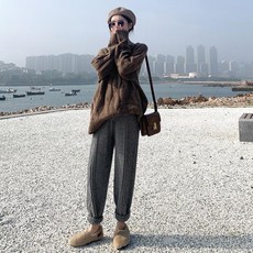 루즈핏 체감온도 극찬 어나더레벨 인기급상승 임산부바지 여신강림 쌀쌀한 날씨 칼바람 jym-4