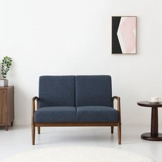 마켓비 DESA 2인용 원목 패브릭소파 클래식, 다크블루 3186.8717