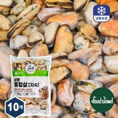 홍합살(재호 자숙 약250 900g) 업소용 냉동홍합, 900g, 10개