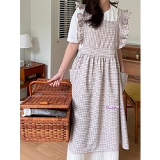 체크프릴앞치마